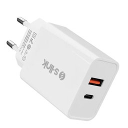 S-link SL-EC60 20W PD3.0/Quick Charge QC3.0 Type USB-C +USB A Hızlı Beyaz Ev Şarj Adaptör için detaylı bilgi göster S-link SL-EC60 20W PD3.0/Quick Charge QC3.0 Type USB-C +USB A Hızlı Beyaz Ev Şarj Adaptör resmi
