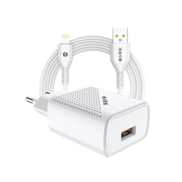 S-link SL-EC40L 5V 2400MA Lightning Kablolu Beyaz Ev Şarj Adaptörü resmi