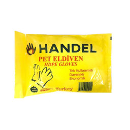 Handel HDPE Pet Eldiven Tek Kullanımlık Şeffaf 100 Adet resmi