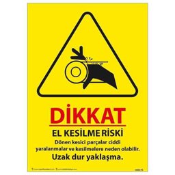 El Kesilme Riski Uyarı Levhası U02175