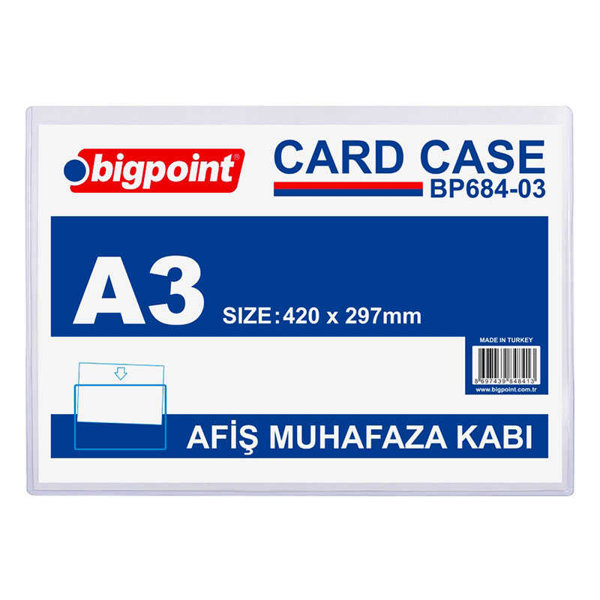 Bigpoint BP684-03 Afiş Muhafaza Kabı A3 420x297 mm - Şeffaf