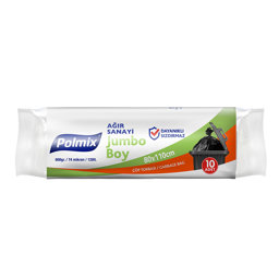 Polmix P501 Çöp Torbası Ağır Hizmet Jumbo Boy 74 Mikron 80 x 110 cm 10 Adet - Siyah için detaylı bilgi göster Polmix P501 Çöp Torbası Ağır Hizmet Jumbo Boy 74 Mikron 80 x 110 cm 10 Adet - Siyah resmi