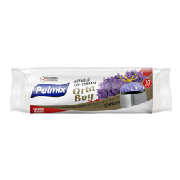 Polmix P141 Çöp Torbası Büzgülü Orta Boy Lavanta Kokulu 55 x 60 cm 10 Adet - Mor için detaylı bilgi göster Polmix P141 Çöp Torbası Büzgülü Orta Boy Lavanta Kokulu 55 x 60 cm 10 Adet - Mor resmi