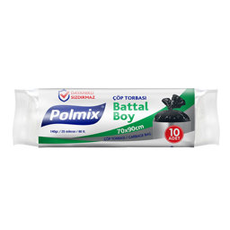 Polmix P104 Çöp Torbası Battal Boy 70 x 90 cm 10 Adet - Siyah için detaylı bilgi göster Polmix P104 Çöp Torbası Battal Boy 70 x 90 cm 10 Adet - Siyah resmi
