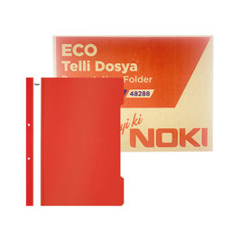 Noki Eco Telli Dosya 50'li Paket - Kırmızı (16 Adet) resmi