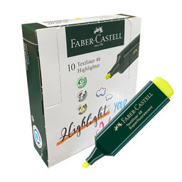 Faber Castell 1548 Fosforlu Kalem - Sarı (10 Adet) resmi