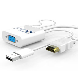 Inca IVTH-01 VGA To HDMI Çevirici + USB Güç Adaptörü + Ses Kablosu resmi