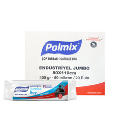 Polmix P404 Endüstriye Çöp Torbası Jumbo Boy 80 x 110 cm 10 Adet 400 gr - Siyah (20 Adet) için detaylı bilgi göster Polmix P404 Endüstriye Çöp Torbası Jumbo Boy 80 x 110 cm 10 Adet 400 gr - Siyah (20 Adet) resmi