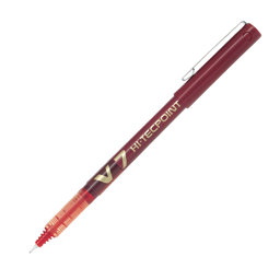 Pilot V7 Hi-Tecpoint İğne Uçlu Roller Kalem 0.7 mm - Kırmızı resmi