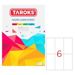 Taroks Lazer Etiket TR-1106 70x148,5 mm Taroks Lazer Etiket TR-1106 70x148,5 mm