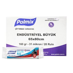 Polmix P402 Çöp Torbası Endüstriyel Büyük Boy 65 x 80 cm 10 Adet - Siyah (25 Adet) için detaylı bilgi göster Polmix P402 Çöp Torbası Endüstriyel Büyük Boy 65 x 80 cm 10 Adet - Siyah (25 Adet) resmi