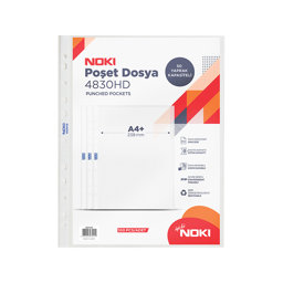 Noki 4830 HD Delikli Şeffaf Poşet Dosya A4 100'lü Paket için detaylı bilgi göster Noki 4830 HD Delikli Şeffaf Poşet Dosya A4 100'lü Paket resmi