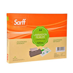 Sarff Laminasyon Filmi 125 Mikron A4 100'lü Paket Sarff Laminasyon Filmi 125 Mikron A4 100'lü Paket