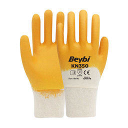 Beybi KN350 Nitril Kaplı Pamuk İş Eldiveni No:10 XL Sarı Beyaz için detaylı bilgi göster Beybi KN350 Nitril Kaplı Pamuk İş Eldiveni No:10 XL Sarı Beyaz resmi