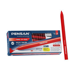 Pensan 3003 Ofis Tipi Keçeli Kalem 2.0 mm Kırmızı (10 Adet) için detaylı bilgi göster Pensan 3003 Ofis Tipi Keçeli Kalem 2.0 mm Kırmızı (10 Adet) resmi