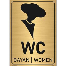 Bayan WC Uyarı Levhası 17x24 cm  U08189 Bayan WC Uyarı Levhası 17x24 cm  U08189