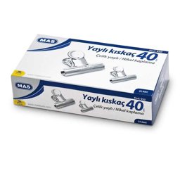 Mas 950 Metal Yaylı Kıskaç 40 mm 24'lü Paket Mas 950 Metal Yaylı Kıskaç 40 mm 24'lü Paket