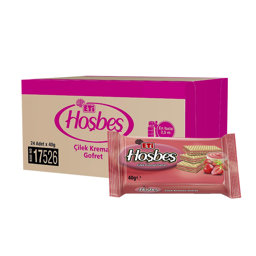 Eti Hoşbeş Gofret Çilek Kremalı 40 gr 1752600 (24 Adet) için detaylı bilgi göster Eti Hoşbeş Gofret Çilek Kremalı 40 gr 1752600 (24 Adet) resmi