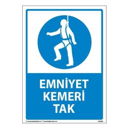 Emniyet Kemeri Tak Uyarı Levhası 25X35 3mm U03096 Emniyet Kemeri Tak Uyarı Levhası 25X35 3mm U03096