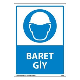 Baret Giy Uyarı Levhası 25X35 3mm U03032 Baret Giy Uyarı Levhası 25X35 3mm U03032