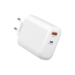 S-link SL-EC69 GAN PD 65W / QC 18W Type USB-C + USB A Hızlı Beyaz Ev Notebook Şarj Adaptör için detaylı bilgi göster S-link SL-EC69 GAN PD 65W / QC 18W Type USB-C + USB A Hızlı Beyaz Ev Notebook Şarj Adaptör resmi