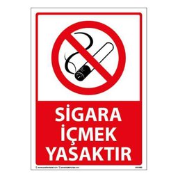 Sigara İçmek Yasaktır Uyarı Levhası 25X35 3mm U01080 Sigara İçmek Yasaktır Uyarı Levhası 25X35 3mm U01080
