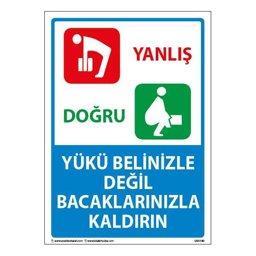 Yükü Bel İle Değil Uyarı Levhası 25X35 3mm U03140 Yükü Bel İle Değil Uyarı Levhası 25X35 3mm U03140