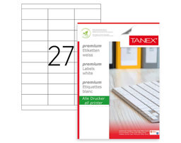 Tanex TW-2327 Lazer Etiket 70 x 30 mm Tanex TW-2327 Lazer Etiket 70 x 30 mm