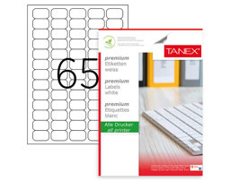 Tanex TW-2065 Lazer Etiket 38,1 x 21,2 mm Tanex TW-2065 Lazer Etiket 38,1 x 21,2 mm