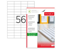 Tanex TW-2321 Lazer Etiket 52.5 x 21.2 mm Tanex TW-2321 Lazer Etiket 52.5 x 21.2 mm