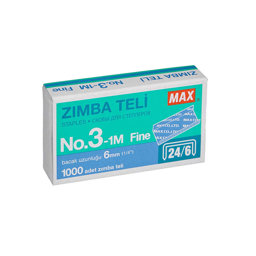 Max Zımba Teli No:24/6 1000 Adet - Beyaz için detaylı bilgi göster Max Zımba Teli No:24/6 1000 Adet - Beyaz resmi