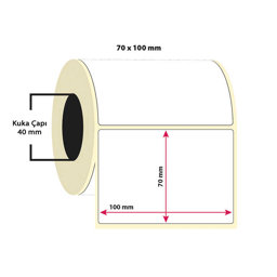 Taroks Termal Etiket 70x100 Tekli  500'lü