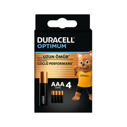 Duracell Optimum Alkalin AAA İnce Kalem Pil 4'lü Paket için detaylı bilgi göster Duracell Optimum Alkalin AAA İnce Kalem Pil 4'lü Paket resmi