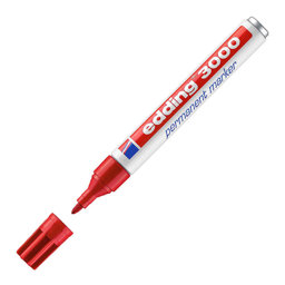 Edding 3000 Permanent Marker Kalem Yuvarlak Uç 1.5 - 3 mm - Kırmızı Edding 3000 Permanent Marker Kalem Yuvarlak Uç 1.5 - 3 mm - Kırmızı
