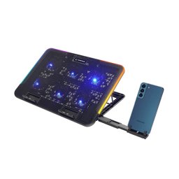 Rampage Sixpower R9 Telefon Tutuculu Notebook Soğutucu 6 Fan için detaylı bilgi göster Rampage Sixpower R9 Telefon Tutuculu Notebook Soğutucu 6 Fan resmi