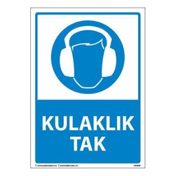 Kulaklık Tak Uyarı Levhası 25X35 3mm U03030 Kulaklık Tak Uyarı Levhası 25X35 3mm U03030