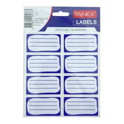 Tanex Okul Etiket Bordürlü Çift Sıra 5'li Mavi Tanex Okul Etiket Bordürlü Çift Sıra 5'li Mavi