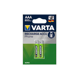 Varta Şarj Edilebilir AAA Kalem Pil 800 mAh 2'li Paket Varta Şarj Edilebilir AAA Kalem Pil 800 mAh 2'li Paket