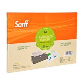 Sarff Laminasyon Filmi 125 Mikron A3 100'lü Paket Sarff Laminasyon Filmi 125 Mikron A3 100'lü Paket