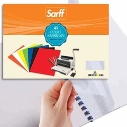 Sarff Pvc Cilt Kapağı 450 Mikron A3 50'li Paket - Buzlu Şeffaf Sarff Pvc Cilt Kapağı 450 Mikron A3 50'li Paket - Buzlu Şeffaf
