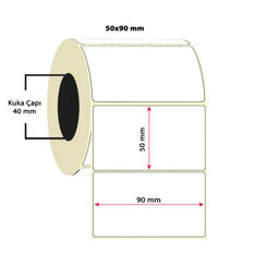 Taroks Termal Etiket 50x90 Etiket 500 Lü