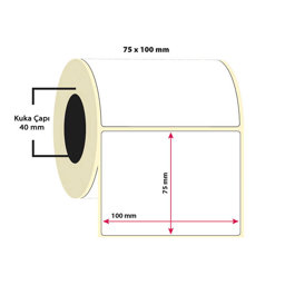 Termal Etiket 75x100 Tekli 500'lü Sarım Termal Etiket 75x100 Tekli 500'lü Sarım