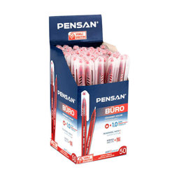 Pensan 2270 Büro Tükenmez Kalem İğne Uçlu 1.0 mm 50'li Paket - Kırmızı Pensan 2270 Büro Tükenmez Kalem İğne Uçlu 1.0 mm 50'li Paket - Kırmızı