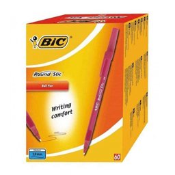 Bic Round Stic Tükenmez Kalem 1.0 mm 60'lı Paket - Kırmızı Bic Round Stic Tükenmez Kalem 1.0 mm 60'lı Paket - Kırmızı
