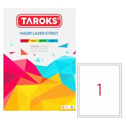 Taroks Tr-1000 Lazer Etiket 199,6 mm x 289,1 mm - 100 Adet Taroks Tr-1000 Lazer Etiket 199,6 mm x 289,1 mm - 100 Adet