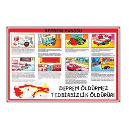 Panda Türkiye Deprem Panosu Metal Çerçeve 70 x 100 cm PAN 504 Panda Türkiye Deprem Panosu Metal Çerçeve 70 x 100 cm PAN 504