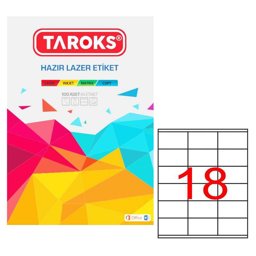 Taroks Lazer Etiket Tr-1218 70X46 Taroks Lazer Etiket Tr-1218 70X46