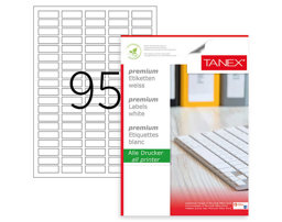 Tanex TW-2095 Lazer Etiket 30 x 12 mm Tanex TW-2095 Lazer Etiket 30 x 12 mm