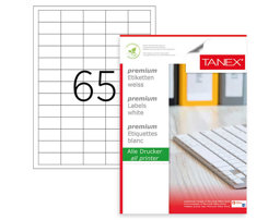 Tanex TW-2165 Lazer Etiket 38,1 x 21,2 mm Tanex TW-2165 Lazer Etiket 38,1 x 21,2 mm