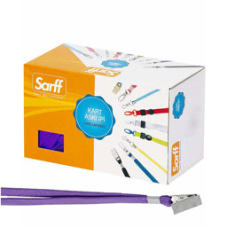 Sarff Yaka Kartı İpi Metal Klips 50'li Paket Mor 15311206 Sarff Yaka Kartı İpi Metal Klips 50'li Paket Mor 15311206
